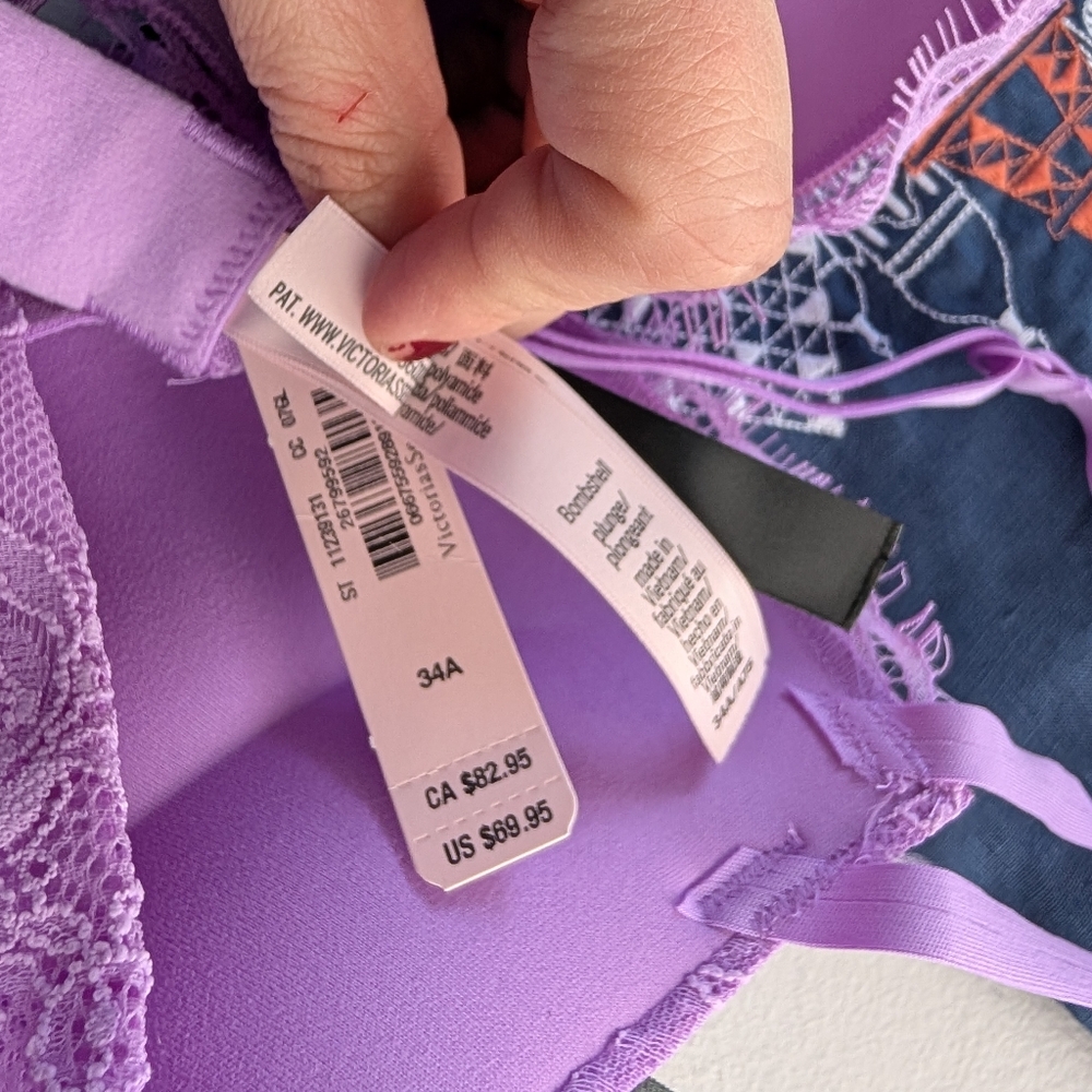 NEW Women's Victorias Secret 34A Bombshell Rhinestone Bra - Picture 6 of 7